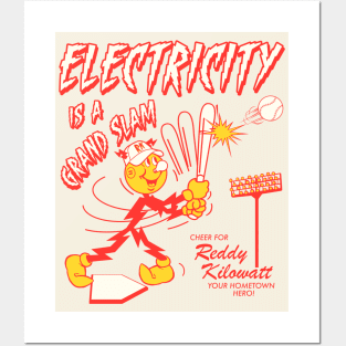 Reddy Kilowatt Baseball Hero Posters and Art